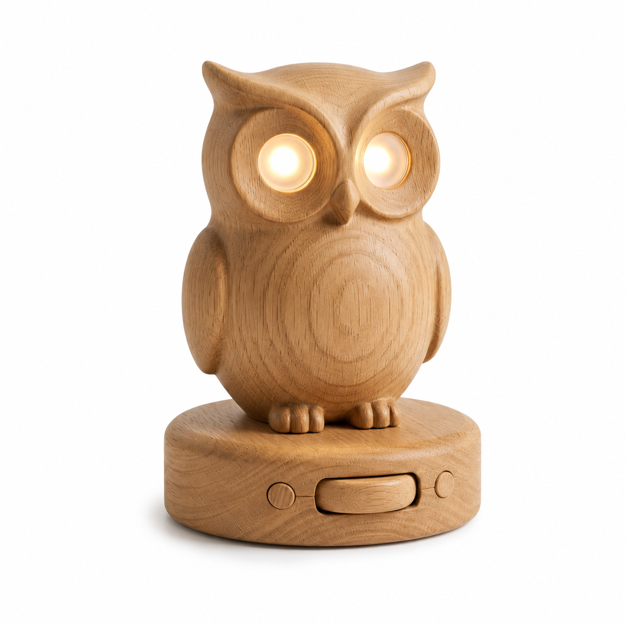 PanvmDa™ Wooden Owl Table Lamp, Dimmable LED Desk Lamp for Reading, Bedside Night Light, Handcrafted Wood-Style Owl Lamp for Bedroom, Study Room, Kids Room & Home Décor